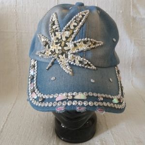 Leaf blue jean hat